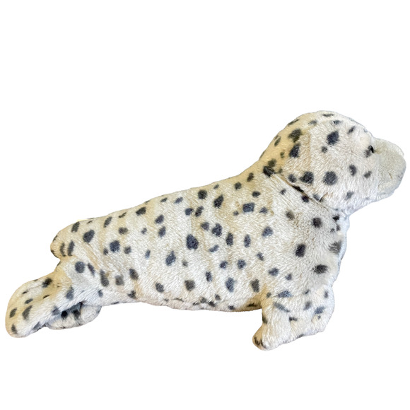 5/$25 12” Harbor Seal Plush Cream White with Black Spots Stuffed Animal Plush - Picture 5 of 6